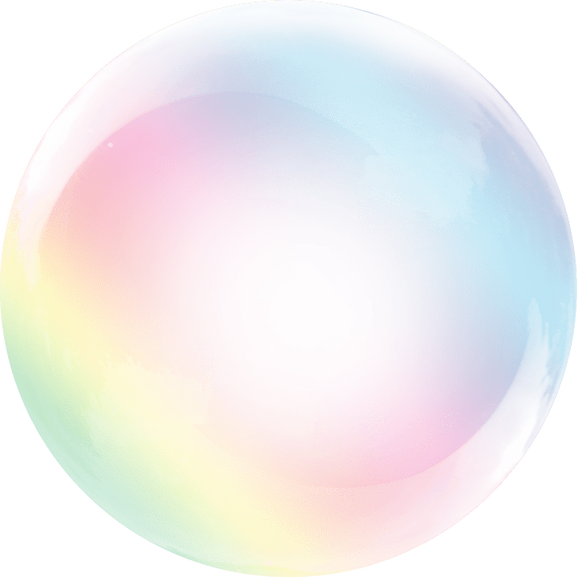 transparent multicolored soap bubble